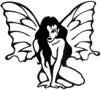 Sticker #344 Fairy with Butterfly Wings #RV