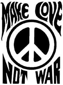 Sticker #395 Make Love, Not War #RV