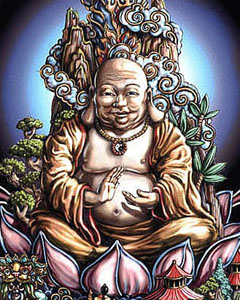 Blacklight Tapestry: Buddha #RV