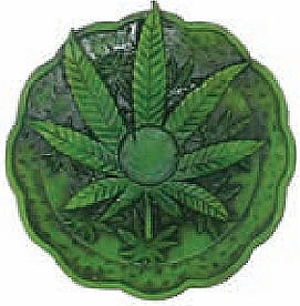 Round Polyresin Burner: Hemp Leaf #RV