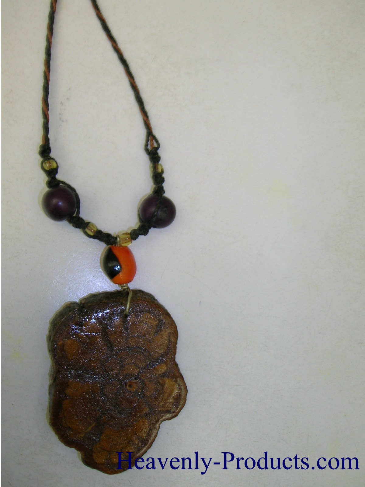 Black Banisteriopsis caapi Pendant Necklace #BK-19- SOLD