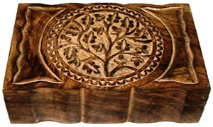 Wood Box: Tree of Life 9x6 inch #RV