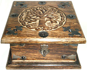 Wood Box: Tree of Life Chest, 6x6 inch #RV