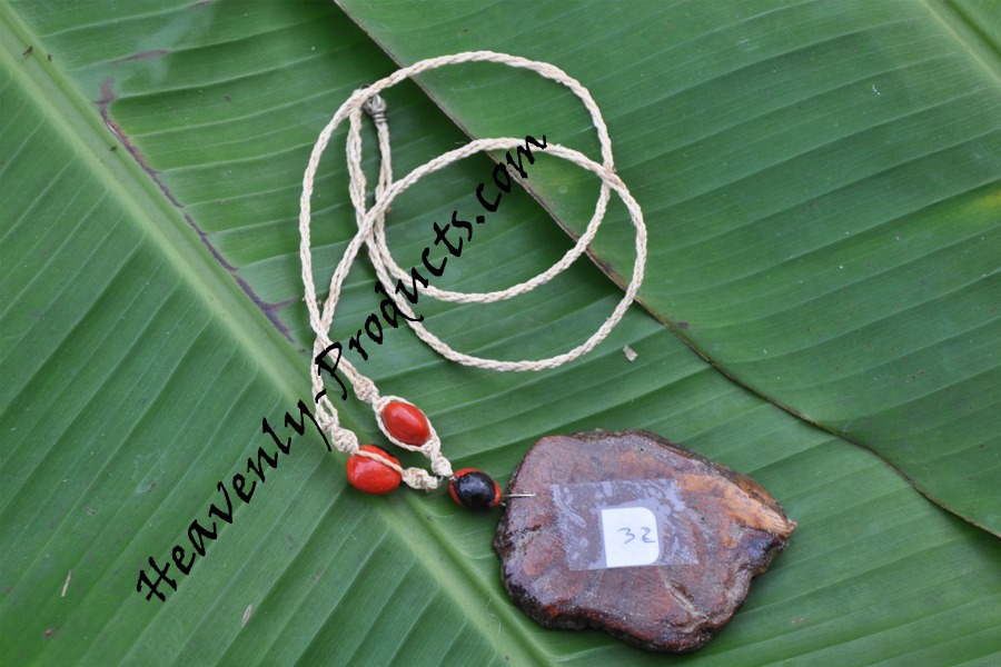 Black Banisteriopsis caapi Pendant Necklace #BK-32- SOLD