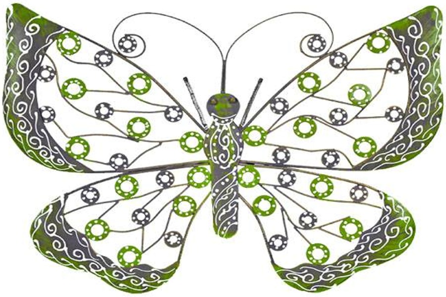 Metal Butterfly Wall Hanging - 18" Wide x 14" Long