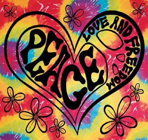 Tie Dye Tapestry: Peace, Love & Freedom #RV