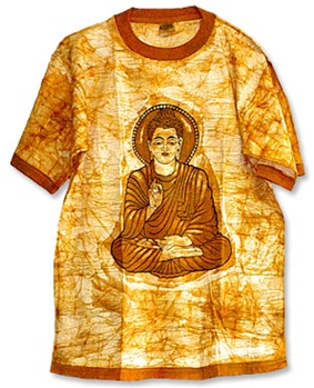 Buddha Cotton Tie Dye Beige T-shirt- OI- TS27BG