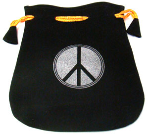 Velvet Pouch: Peace Sign #RV