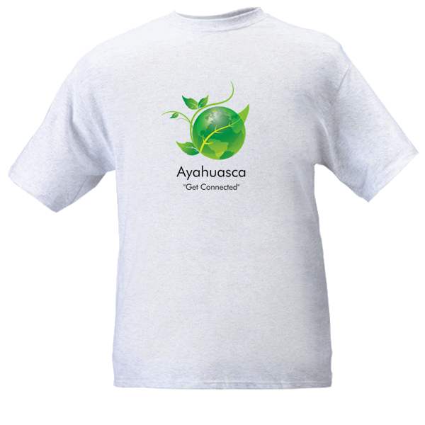 "Ayahuasca- Get Connected" Gray T-Shirt- Medium