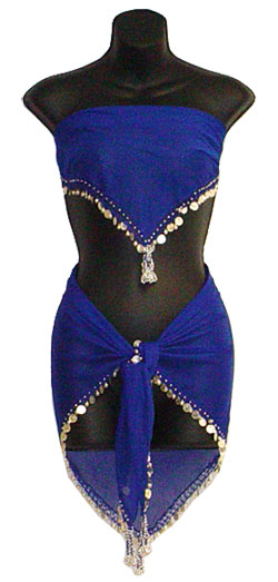 Belly Dance Hip Scarf Blue- OI- BS03BL #OI- SOLD