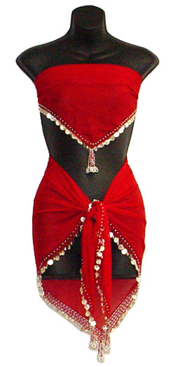 Belly Dance Hip Scarf Red OI-BS03RD #OI- SOLD