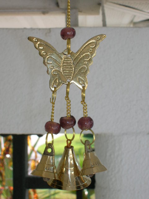 Butterfly Brass Wind Chime W/Bells #CLB26 #OI