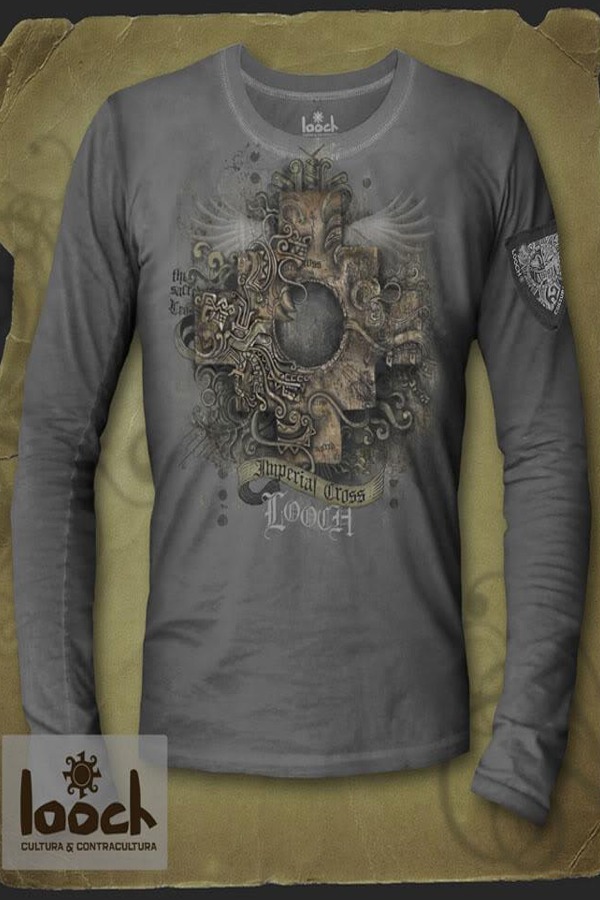 Looch Counterculture Long Sleeve Shirt- Imperial Cross-Male-SOLD