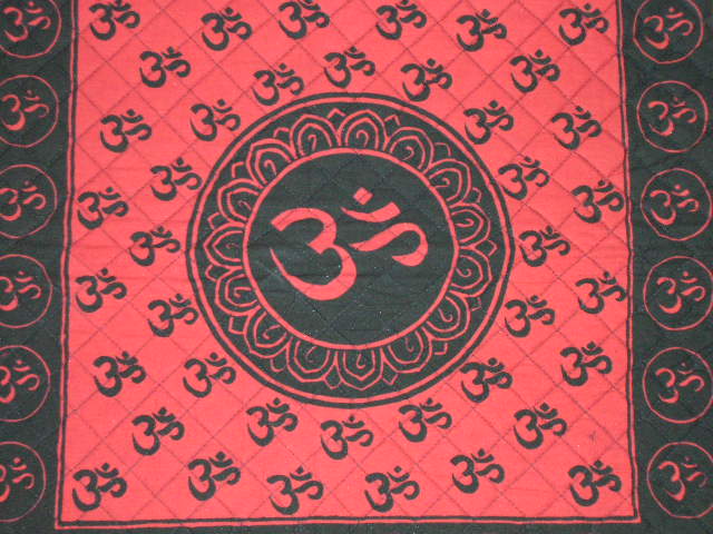 Red OM Symbol Meditation/Yoga Mat YM26