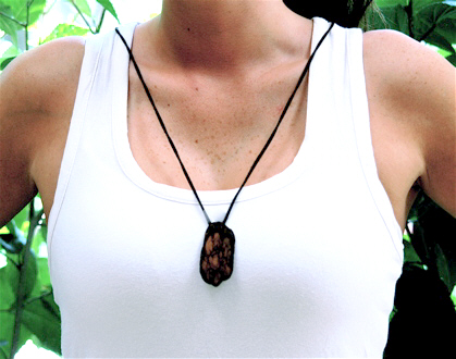 White Banisteriopsis caapi Necklace Pendant