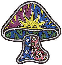 Patch: Mushroom with Sun, 3.25 inch #RV