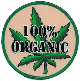 Patch: 100% Organic Hemp Leaf, 3.5 inch #RV