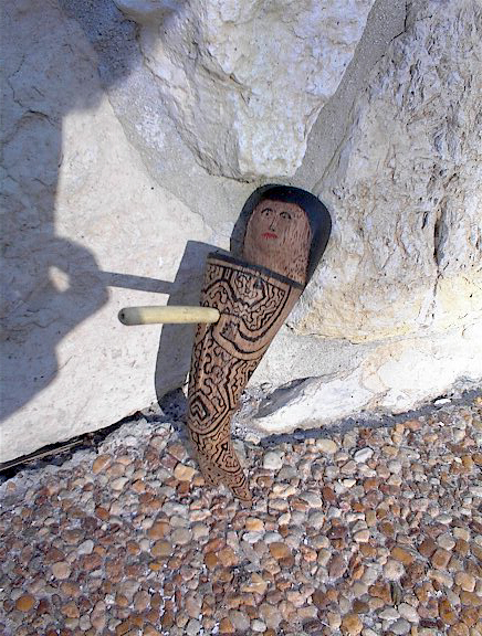Shipibo Conibo Hand Carved Mermaid Pipe #3- SOLD