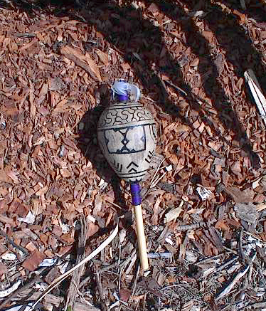 Hand Painted Rattle #5- SOLD