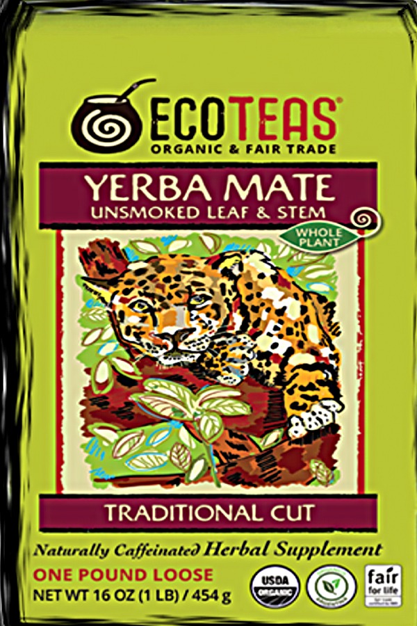 Organic Yerba Mate- Unsmoked Leaf/Stem 1lb (448gms)